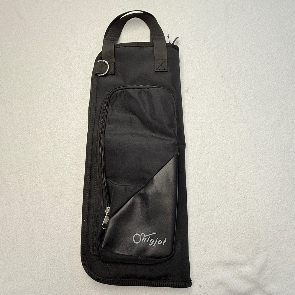 Snigjat Drumstick Bag Black Canvas Percussion Stick Mallet Holder Gig Case